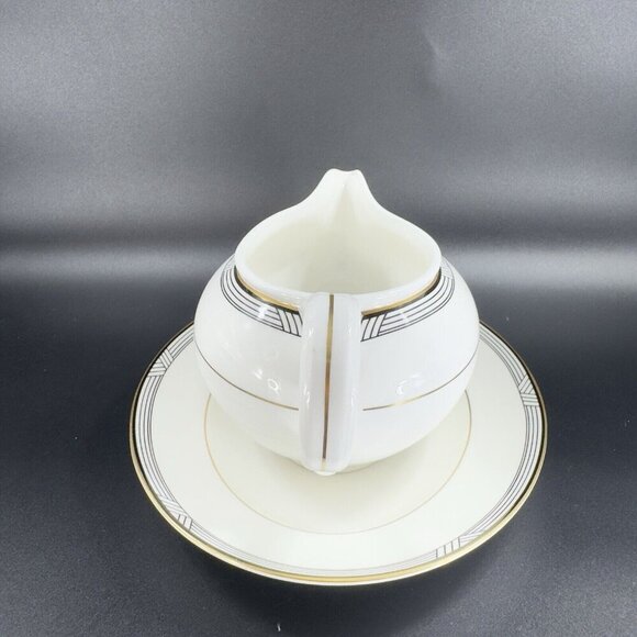 Christopher Stuart Empire House Gravy Boat With Under Plate Thailand Bone China - Picture 10 of 13